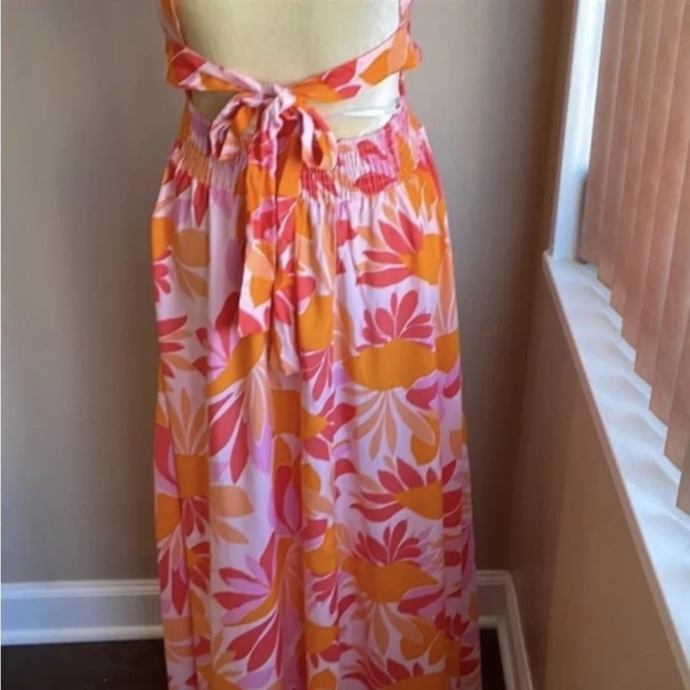 NWT Anthropologie Abel The Label Floral Maxi Dress Charlotte Backless Halter Med - Picture 5 of 9